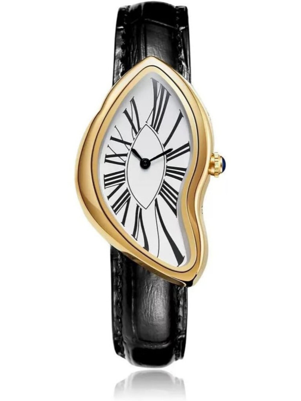 Unisex Gold Small Vintage Bracelet Roman Numeral Dial Luxury Casual Wrist Watch